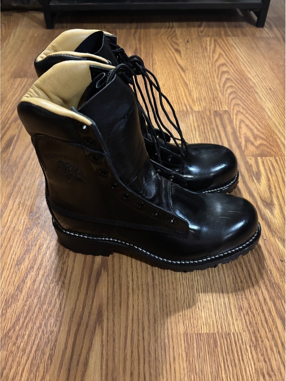 Brand New Chippewa Black Leather Steel Toe Boots-Men’s 4.5-Women’s 6.5